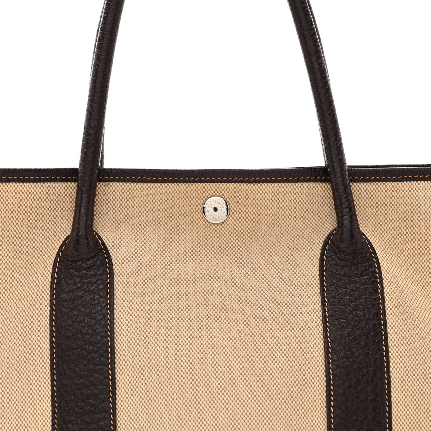 Buffle Skipper Toile Garden Party 36 MM Tote Marron Fonce