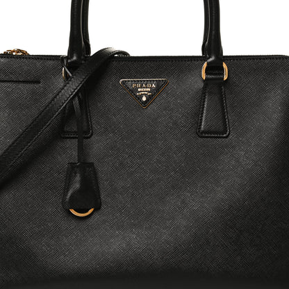 Prada Saffiano Small Galleria Double Zip Tote Black 8 of 10