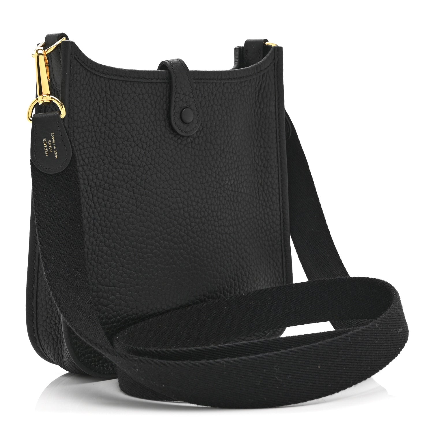 Hermes Taurillon Clemence Evelyne TPM Black 3 of 11