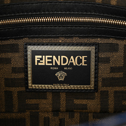 Fendi X VERSACE Denim Fendace Patchwork Baguette Blue 6 of 9