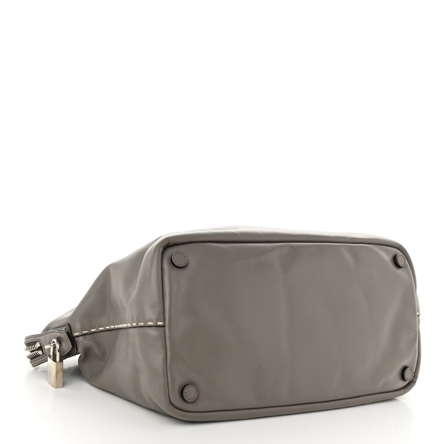 Prada City Calf Small Hand Stitched Zip Tote Calce 4 of 16