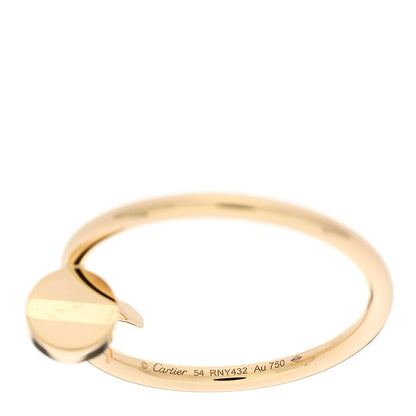 Cartier 18K Yellow Gold Small Juste Un Clou Ring 54 6.75 4 of 5