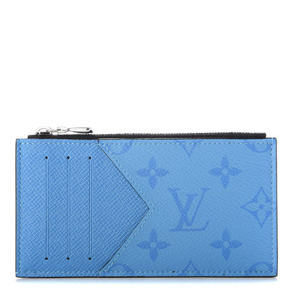 Louis Vuitton Taigarama Coin Card Holder Blue Lagoon 1 of 6