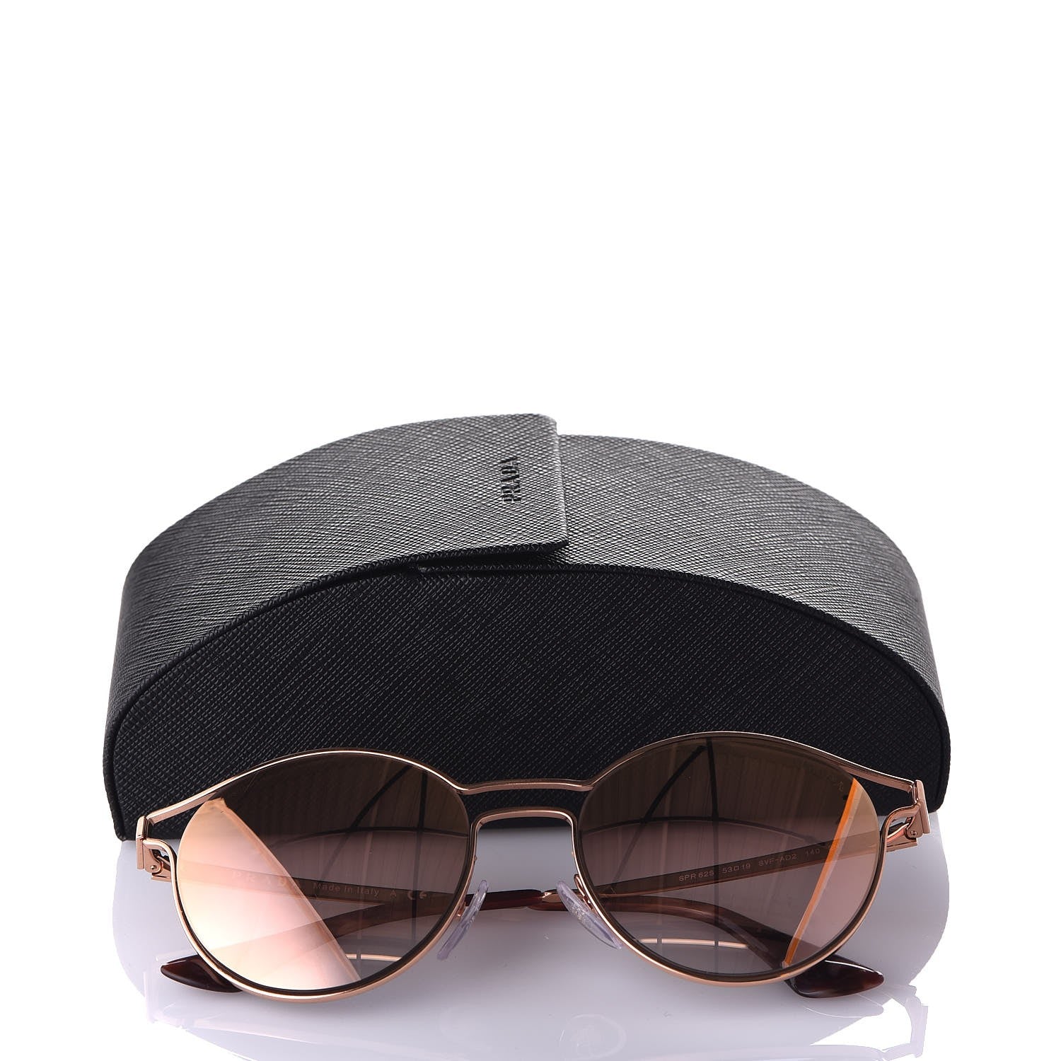 Prada Mirrored Cinema Sunglasses SPR 62S Rose Gold 7 of 7