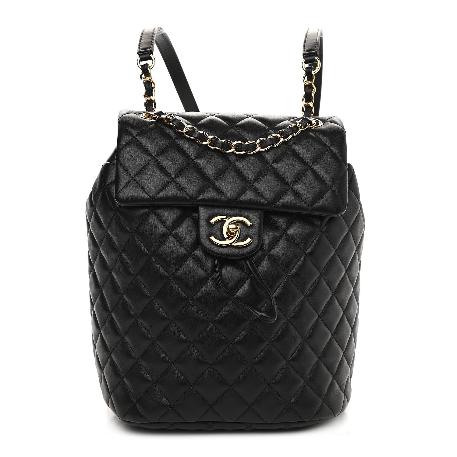 Chanel Calfskin Quilted Small Urban Spirit Backpack Black 1 of 10