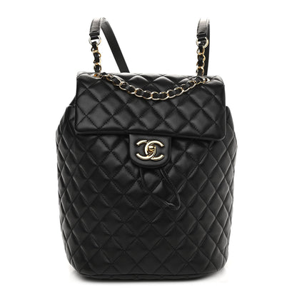 Chanel Calfskin Quilted Small Urban Spirit Backpack Black 1 of 10