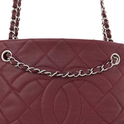 Chanel Caviar Quilted Large Timeless CC Soft Tote Dark Red 9 of 15