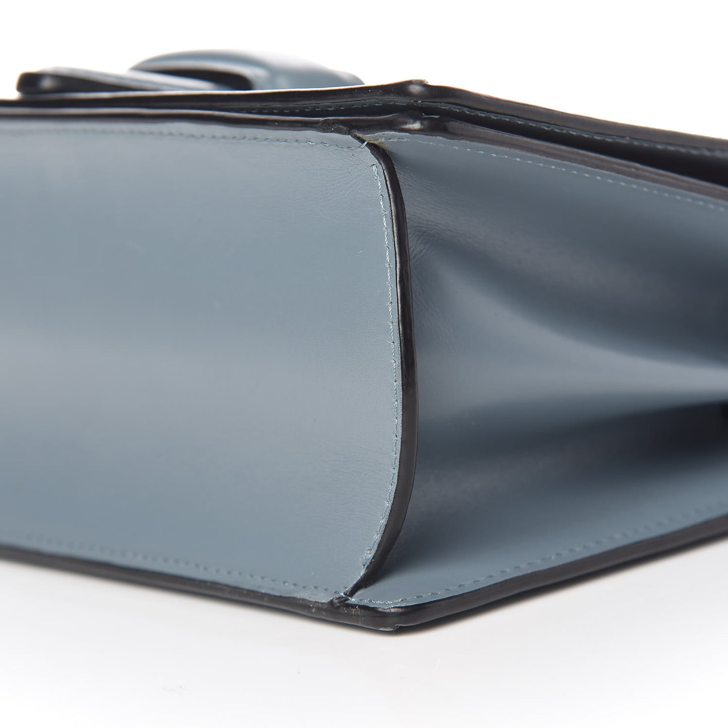 Calfskin Medium Barcelona Shoulder Bag Stone Blue