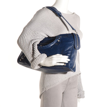 Balenciaga Agneau Giant 12 Silver Hardware City Bleu Mineral Light Bleu Mineral 2 of 14