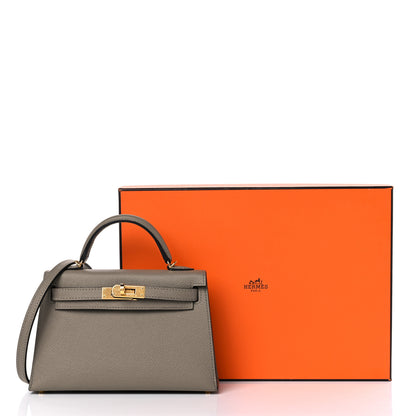 Hermes Epsom Mini Kelly Sellier 20 Etain 12 of 12