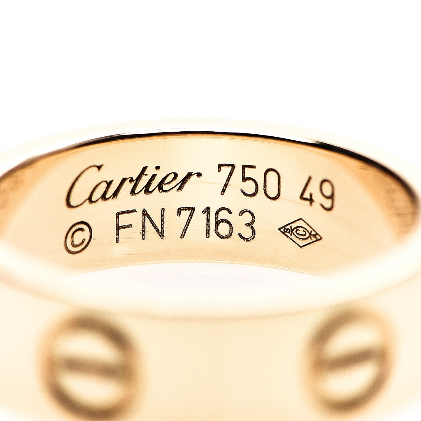 18K Yellow Gold 5.5mm LOVE Ring 49 4.75