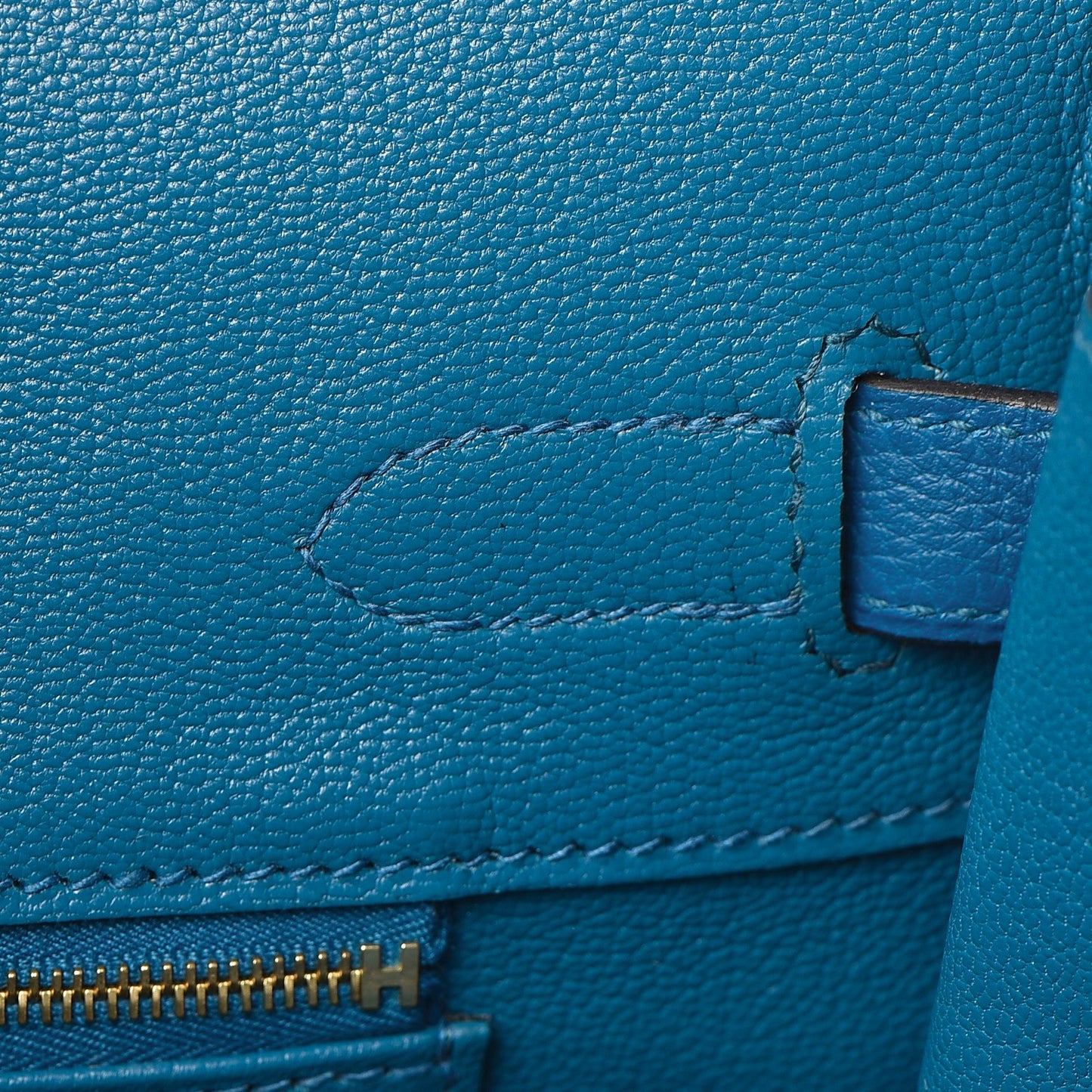 Togo Birkin 35 Bleu de Galice