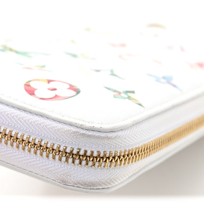 Louis Vuitton Lambskin Embossed Monogram LV Garden Coussin Zippy Wallet Cream 8 of 9