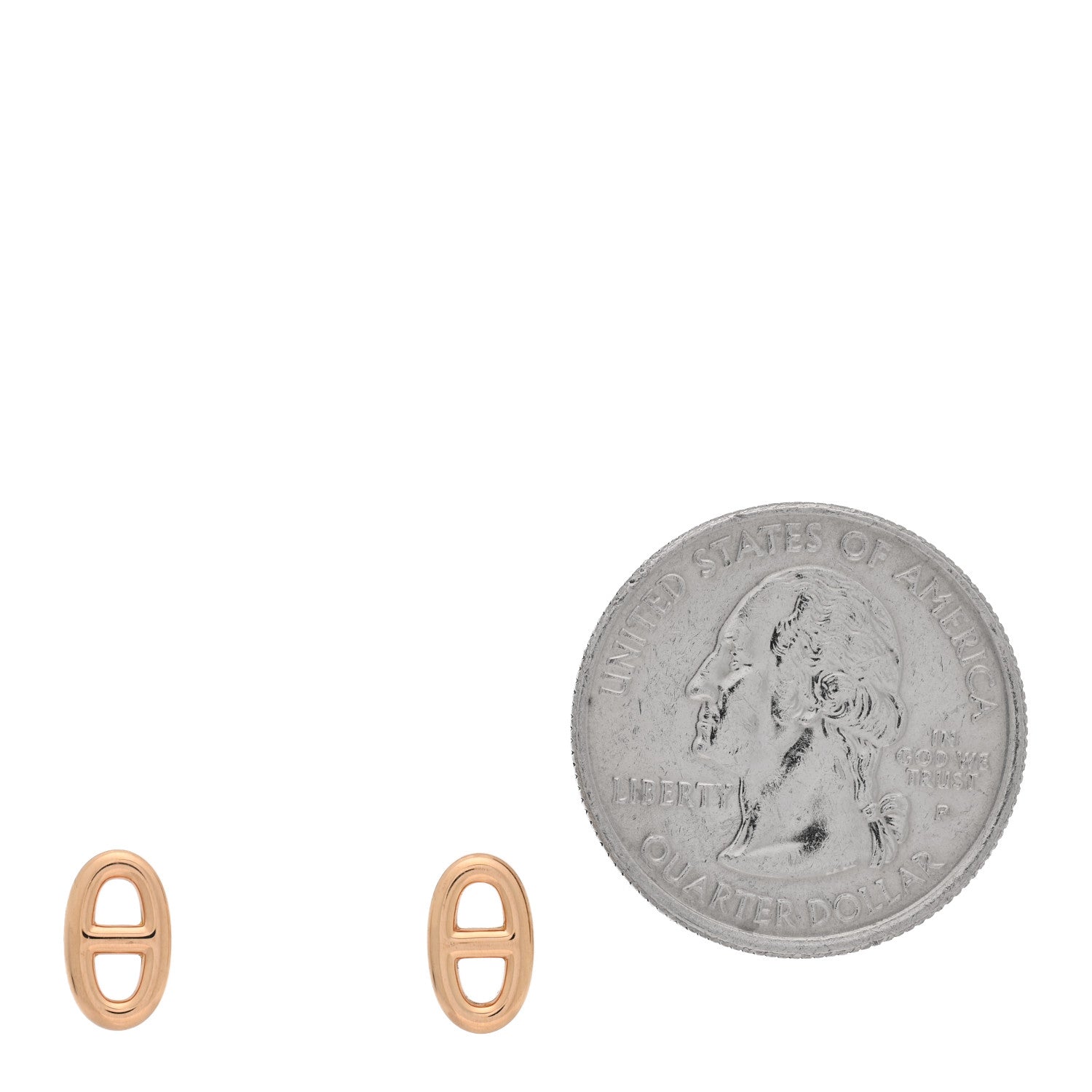 Hermes 18K Rose Gold TPM Farandole Stud Earrings 2 of 5