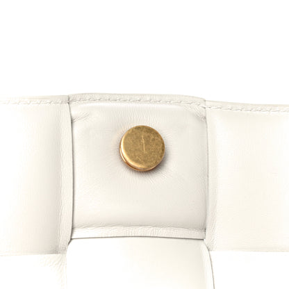 Bottega Veneta Lambskin Maxi Intreccio Padded Chain Cassette Crossbody Bag White 16 of 16