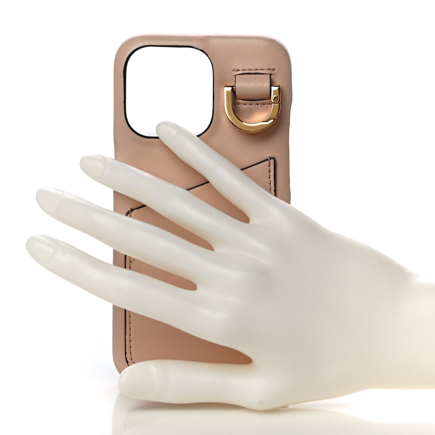 Fendi Nappa Logo Card Holder iPhone 13 Case Light Rose 2 of 12