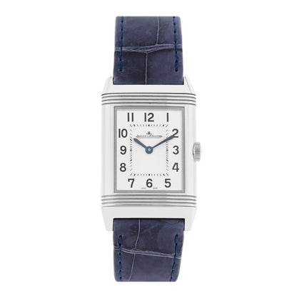 Jaeger-LeCoultre Stainless Steel Alligator Diamond 24mm Reverso Classic Duetto Manual Winding Watch Silver Q2588422 1 of 5