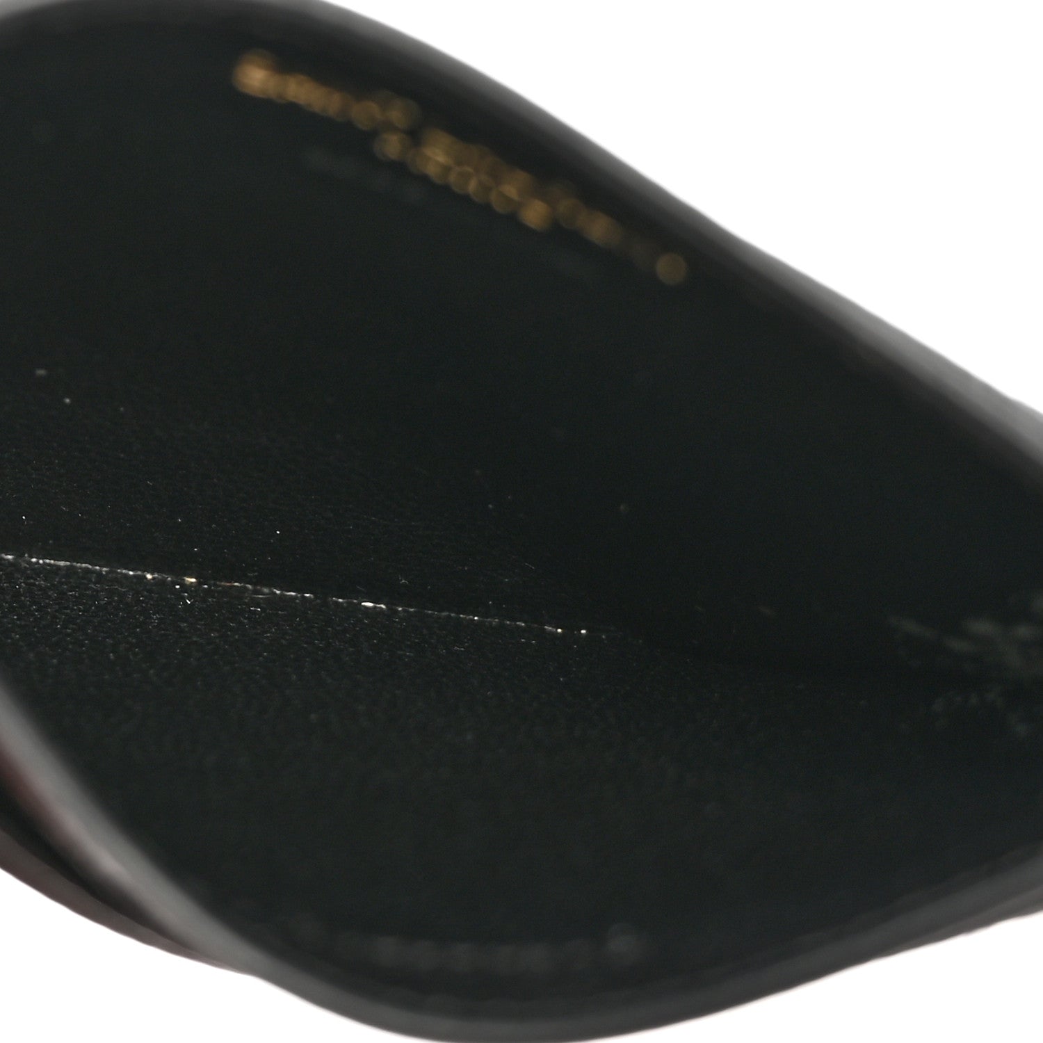 Saint Laurent Grain De Poudre Matelasse Chevron Monogram Credit Card Case Black 5 of 12