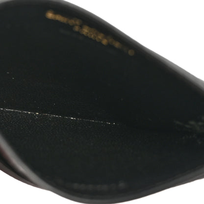 Saint Laurent Grain De Poudre Matelasse Chevron Monogram Credit Card Case Black 5 of 12
