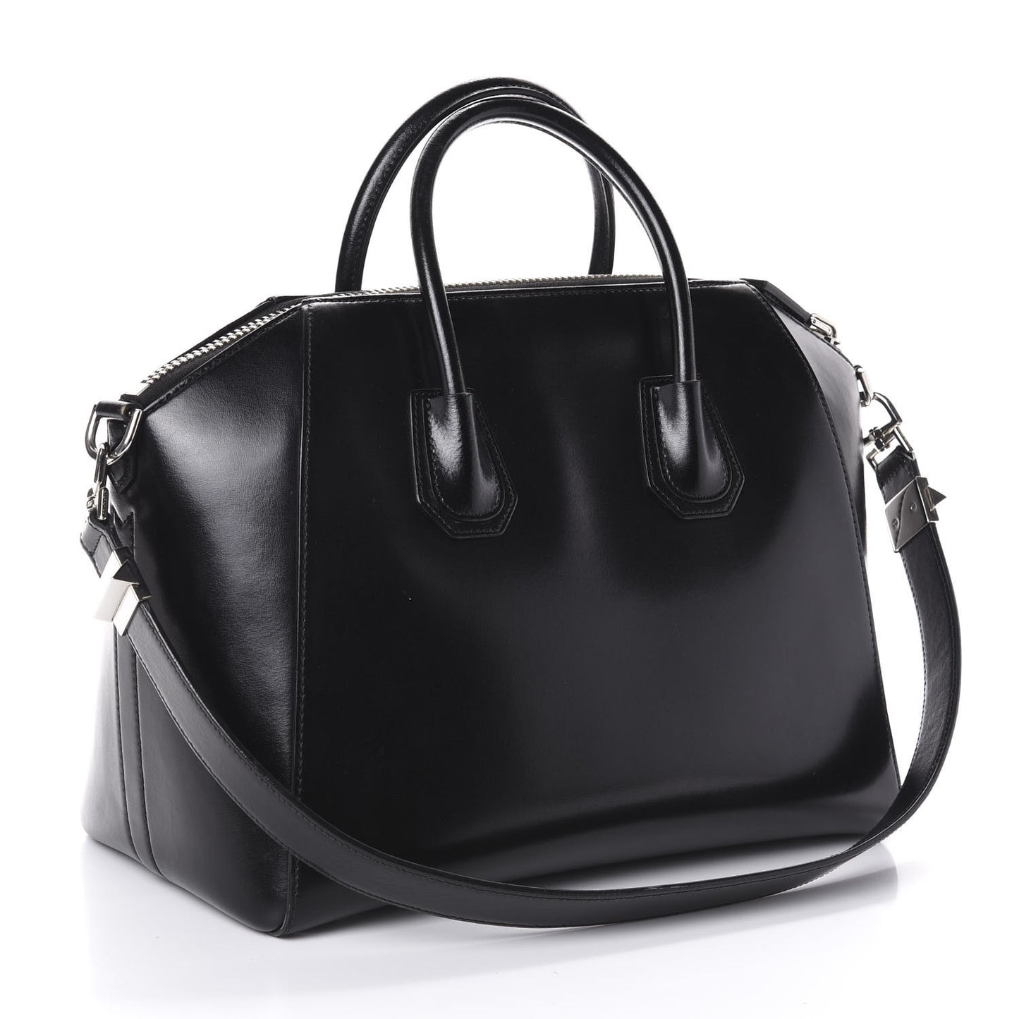 Shiny Lord Calfskin Medium Antigona Black