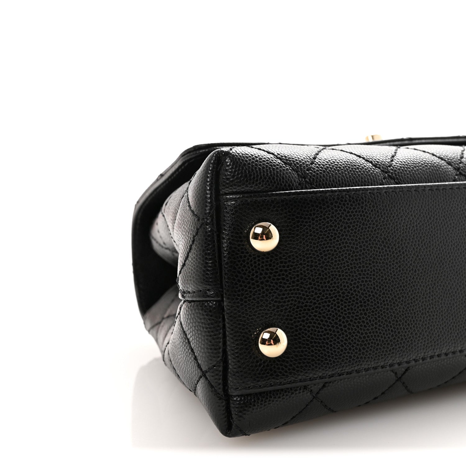 Chanel Caviar Lizard Embossed Quilted Mini Coco Handle Flap Black 9 of 11