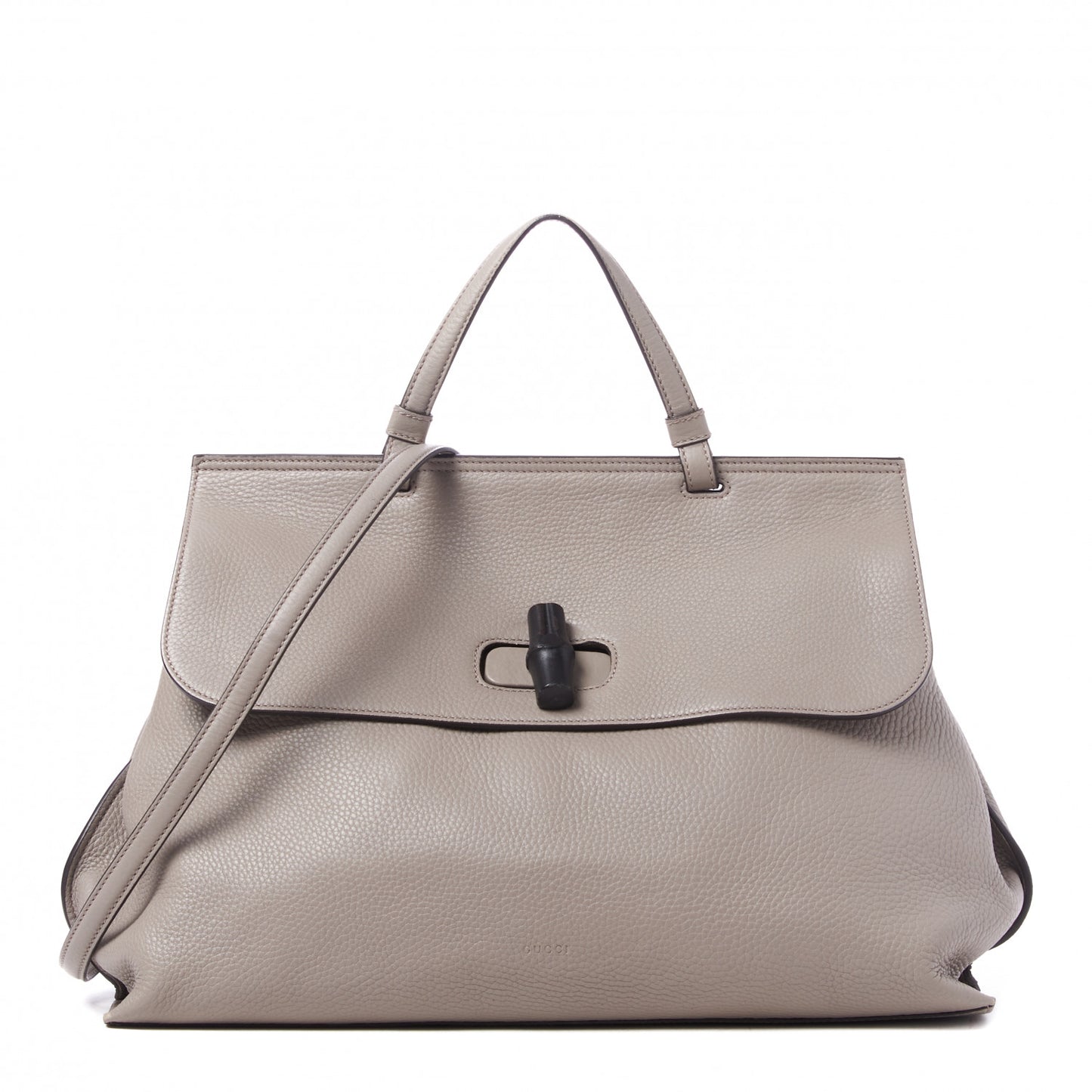 Cellarius Calfskin Large Bamboo Daily Top Handle Bag Storm Grey