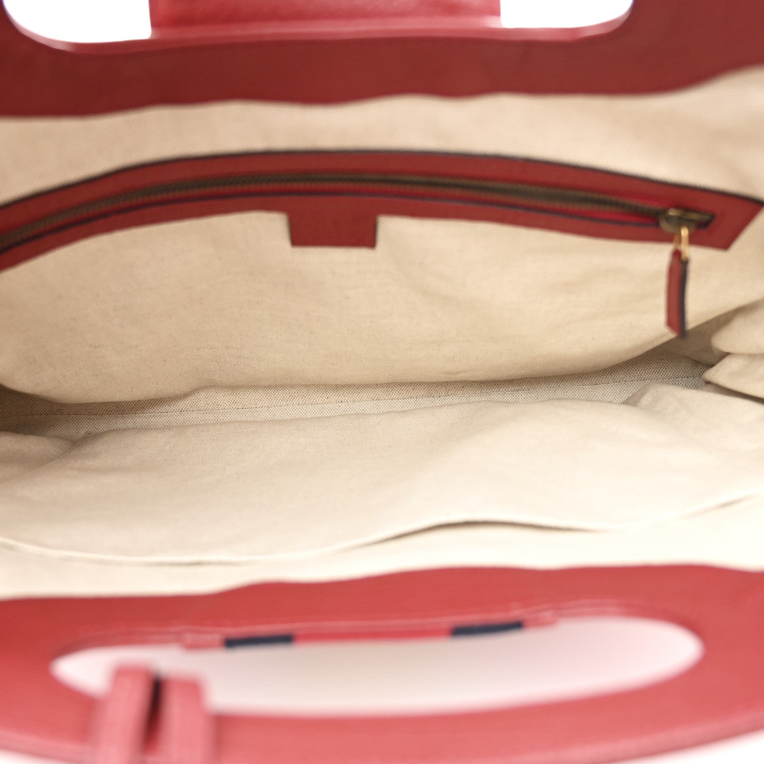 Gucci Calfskin Web Padlock Tote Red 5 of 10