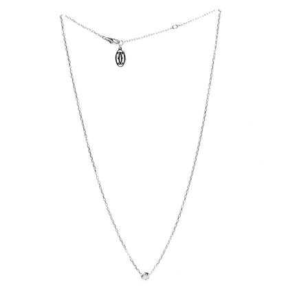 Cartier 18K White Gold Diamond LM D'Amour Pendant Necklace 3 of 6