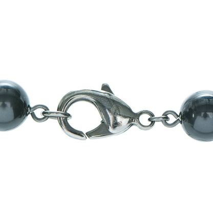 Chanel Ruthenium Beaded CC Long Necklace Black 5 of 5