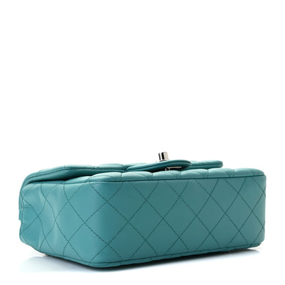 Chanel Lambskin Quilted Mini Rectangular Flap Turquoise 4 of 7