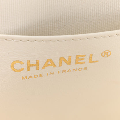 Chanel Lambskin Quilted CC In Love Heart Bag White 6 of 16