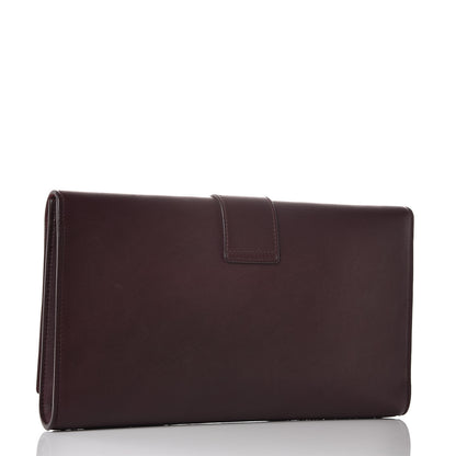 Saint Laurent Calfskin Classic Y Ligne Clutch Bordeaux 3 of 11