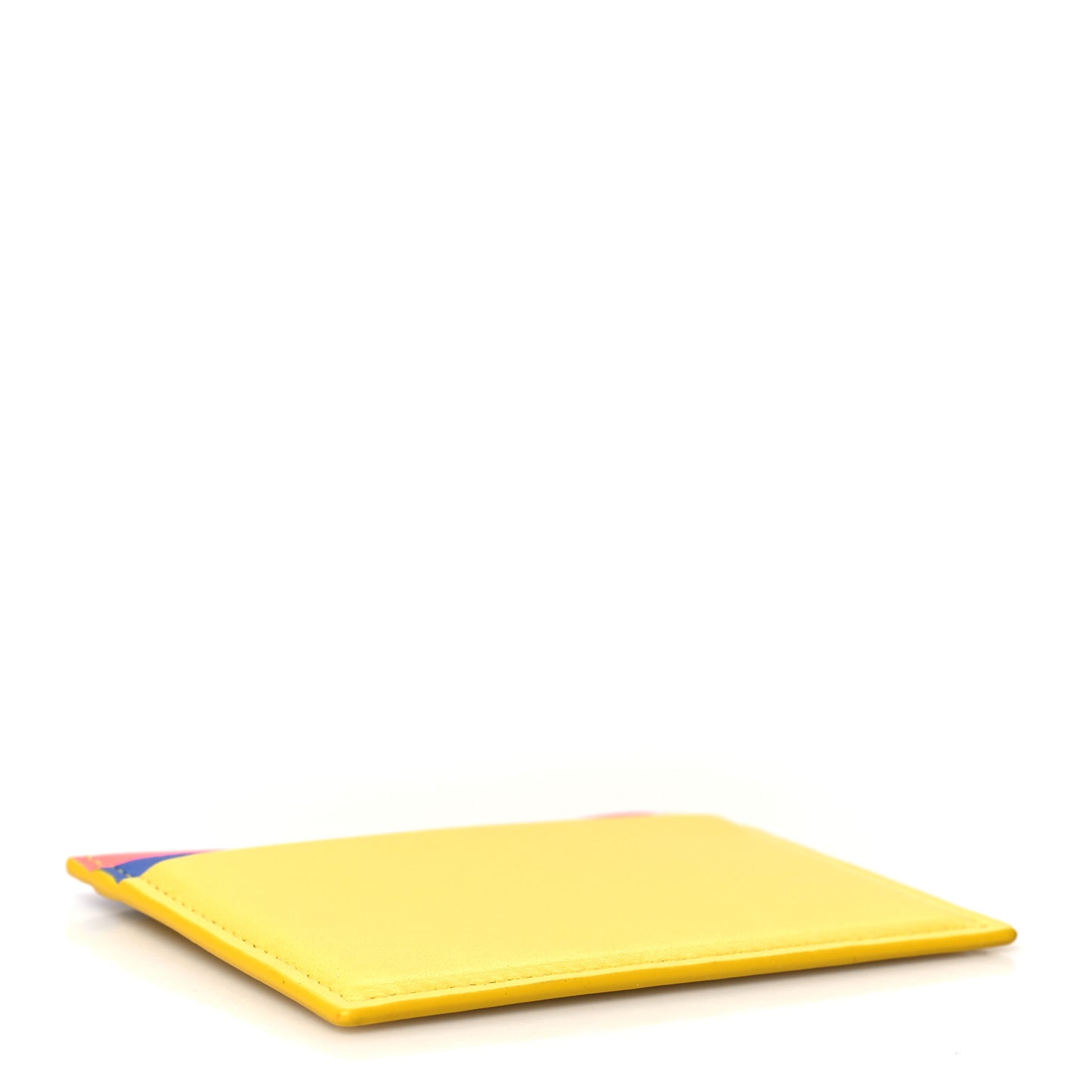 Calfskin Kios Card Holder Canari Pink Blue