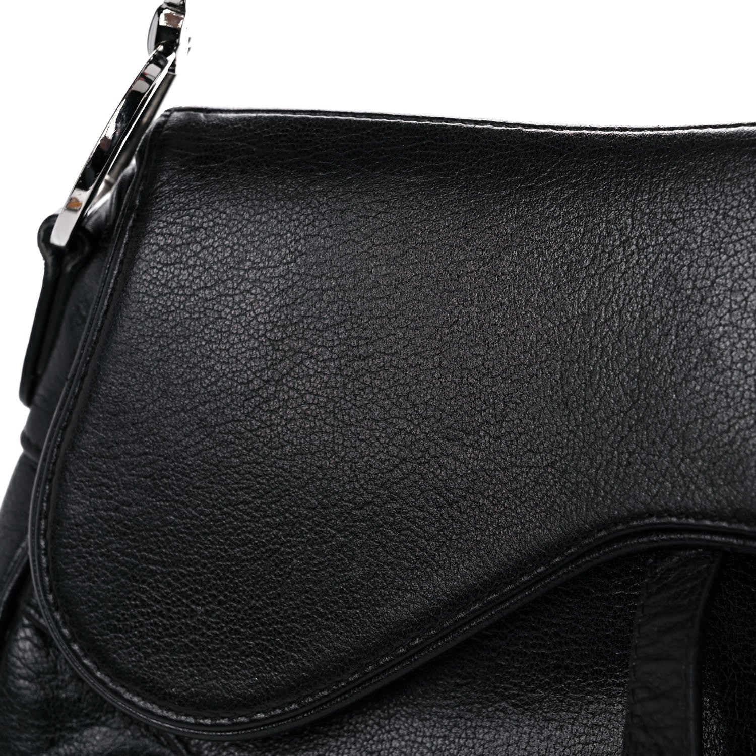 Christian Dior Calfskin Saddle Bag Black 19 of 25