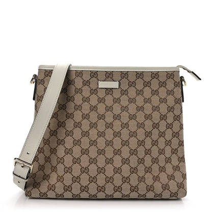 Gucci Monogram Medium Flat Messenger Bag Off White 1 of 9