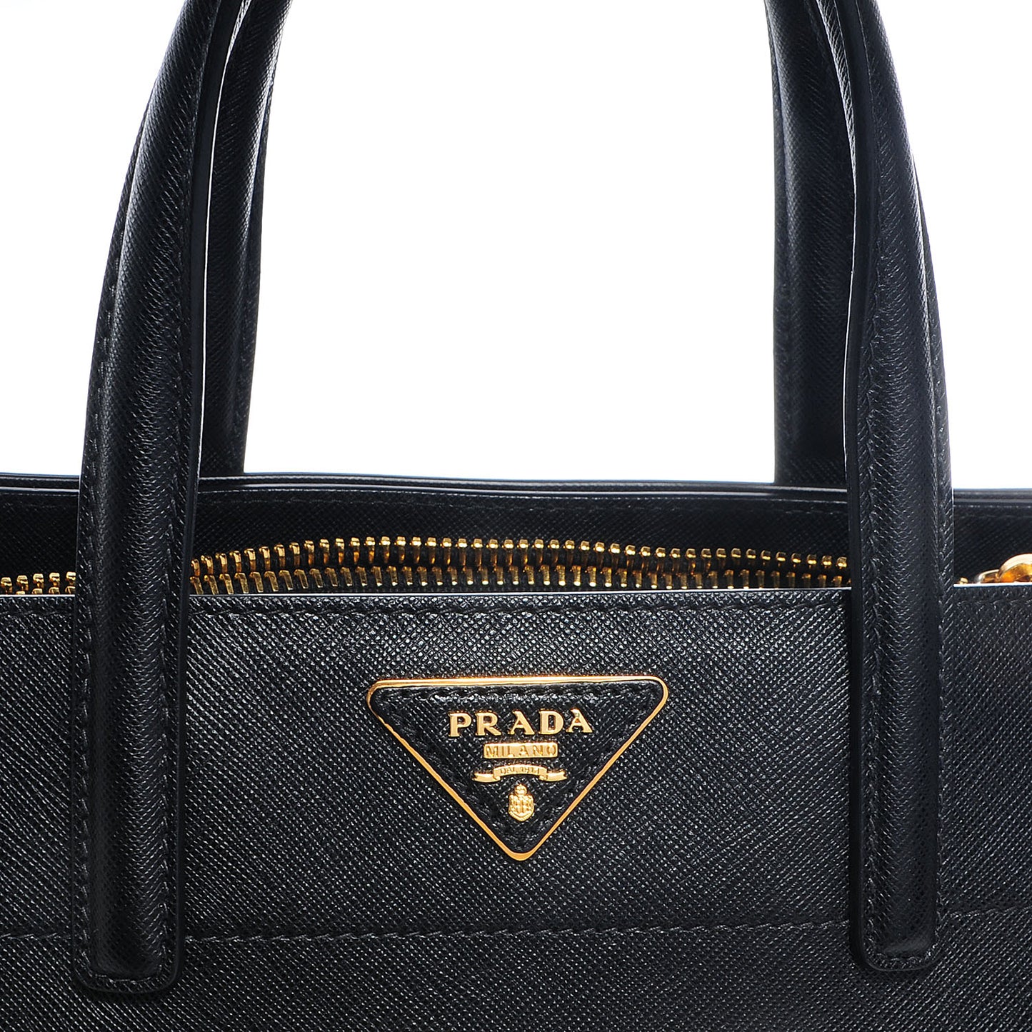 Saffiano Soft Triple Pocket Tote Nero Black