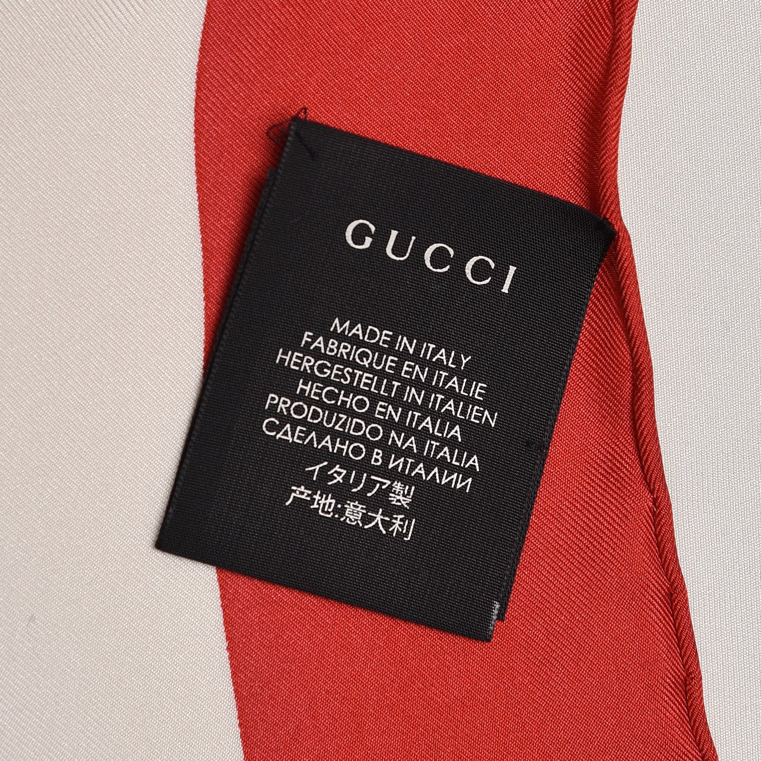 Gucci Silk Coco Capitán Logo Square Scarf White 4 of 5