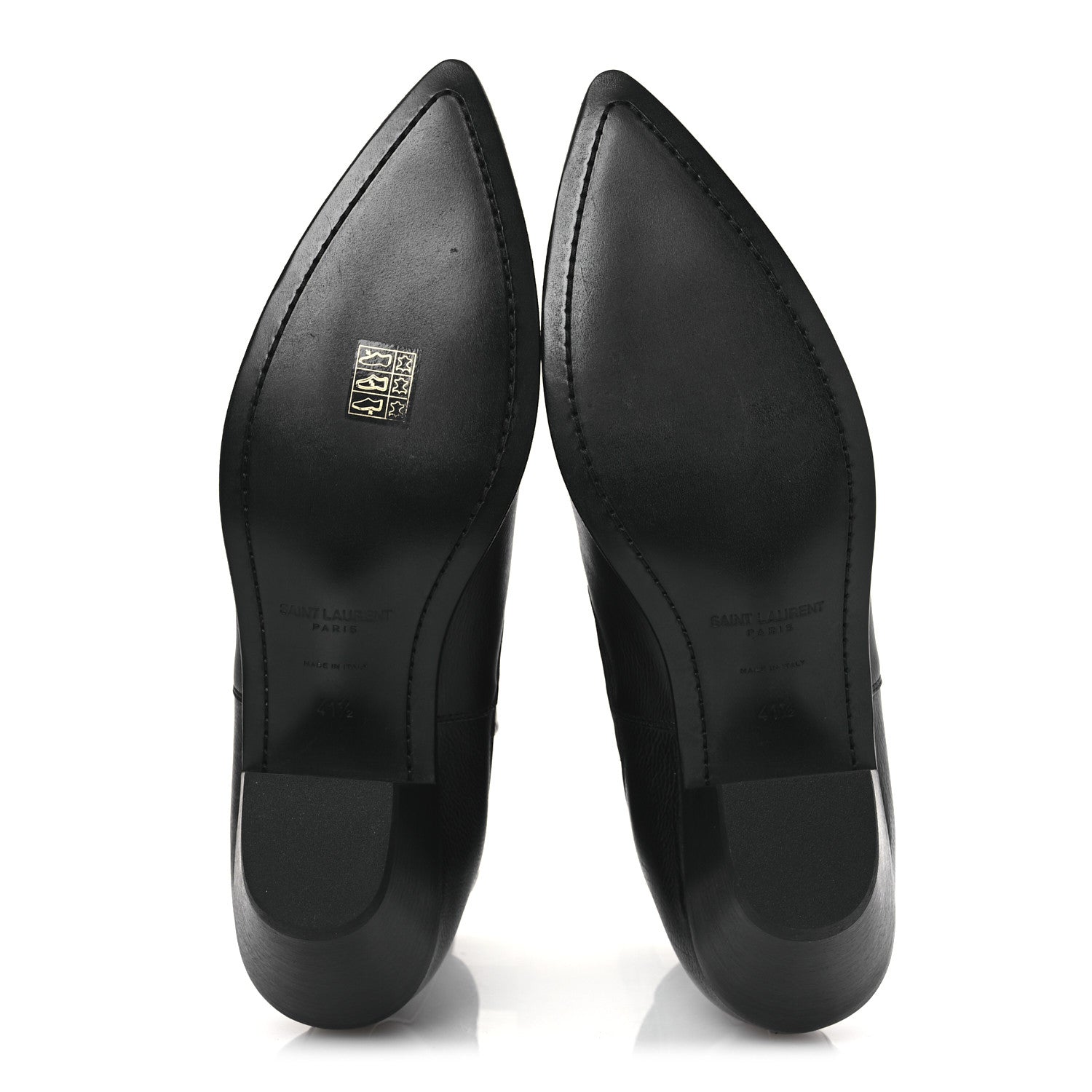 Saint Laurent Calfskin Mens Banana 50 Boots 41.5 Black 6 of 10