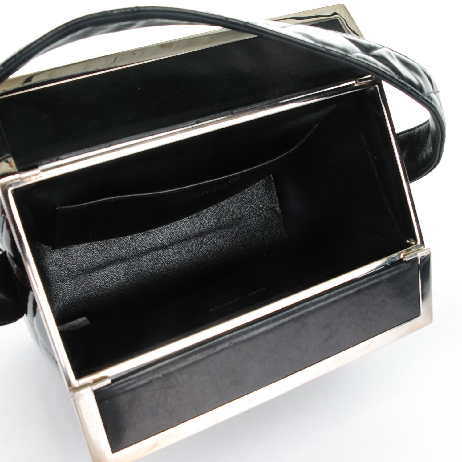 Chanel Patent Quilted Vanity Clutch Black 5 of 8