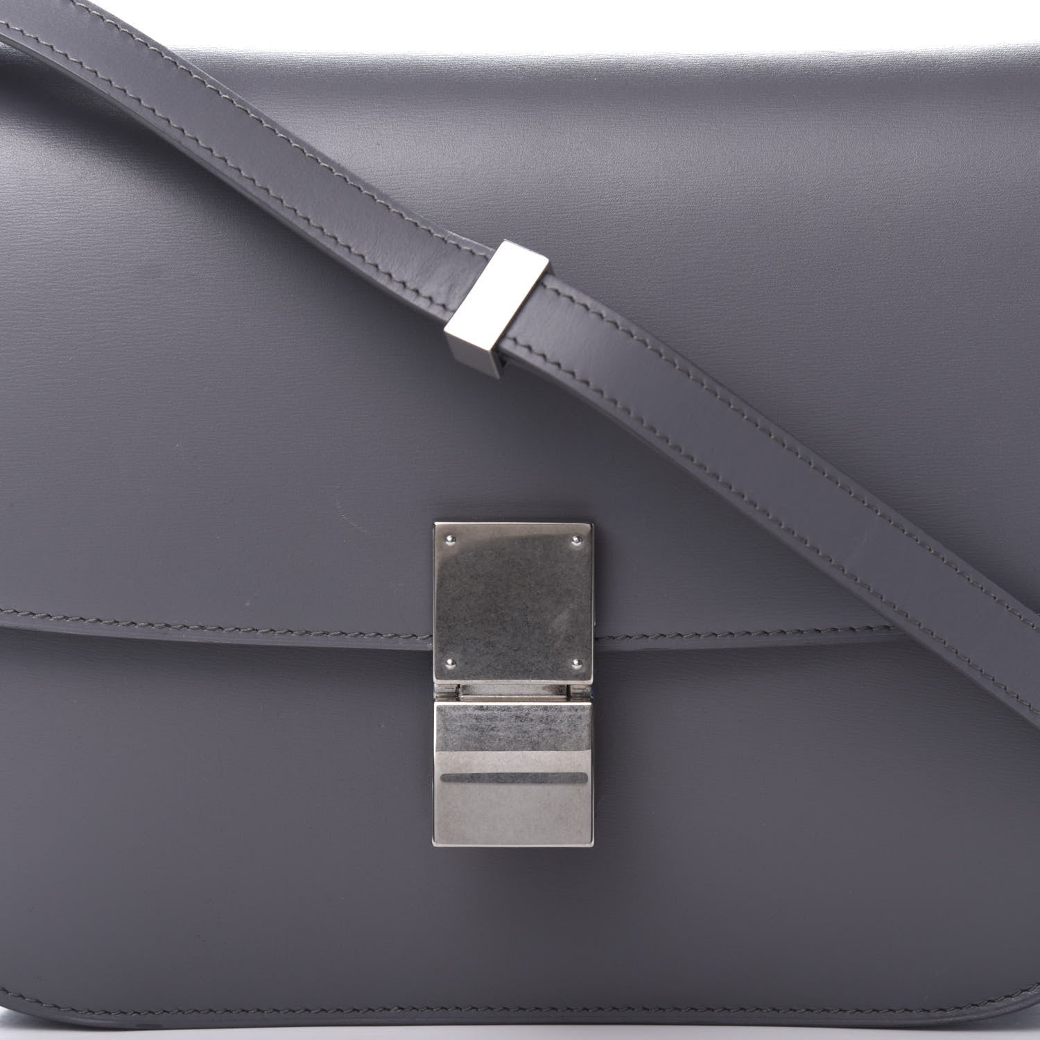 Celine Box Calfskin Classic Box Flap Bag Anthracite 11 of 11
