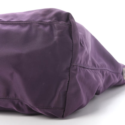 Prada Tessuto Nylon Jacquard Logo Tote Viola 7 of 9