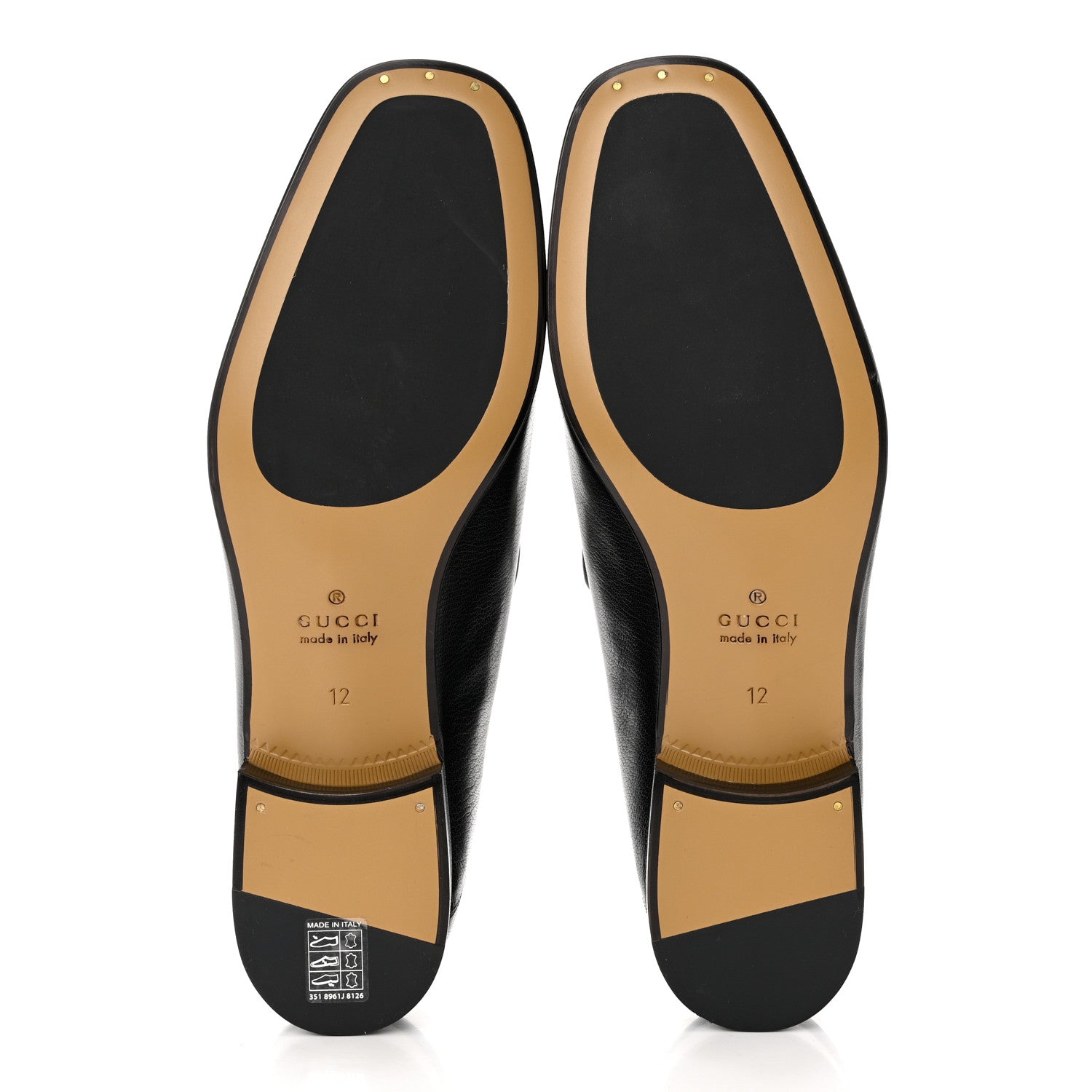 Gucci Goatskin Mens Horsebit Loafers 12 Black 5 of 8