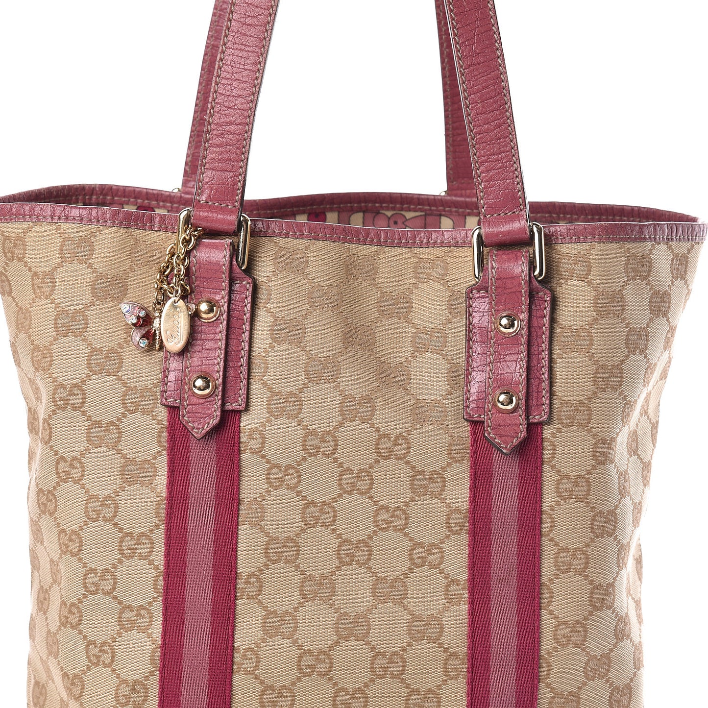 GG Monogram Jolicoeur Vertical Shopping Tote Pink