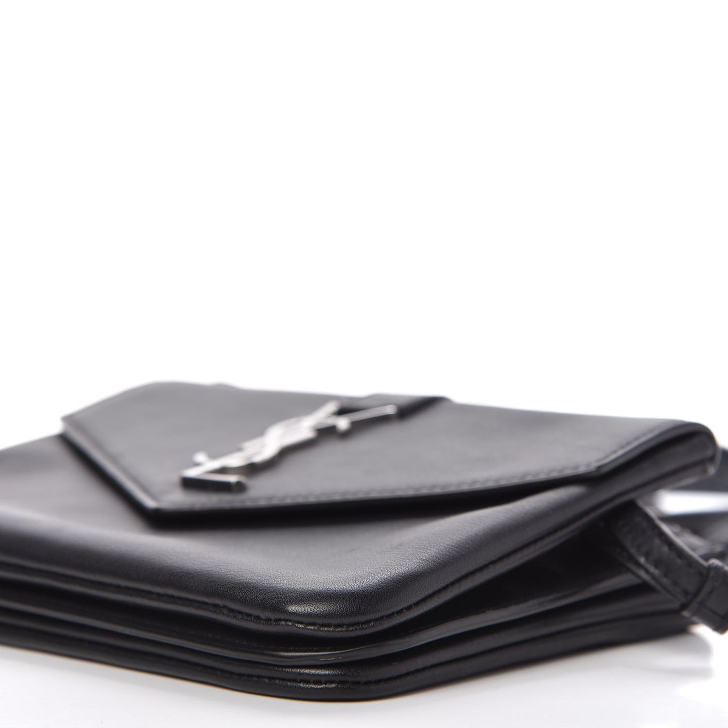 Calfskin Monogram Tri Pocket Crossbody Bag Black