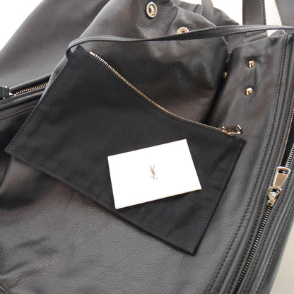 Saint Laurent Leather Biker Tote Black 8 of 8