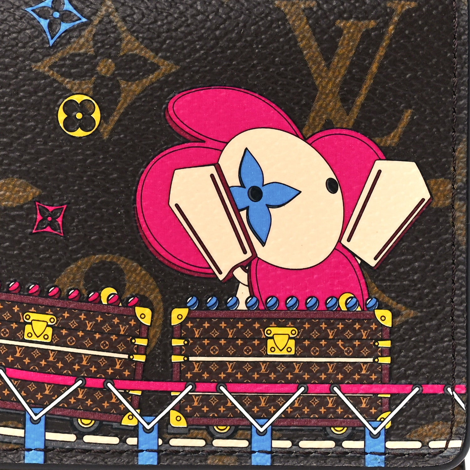 Louis Vuitton Monogram 2020 Christmas Animation Roller Coaster Victorine Wallet Pivoine 9 of 13