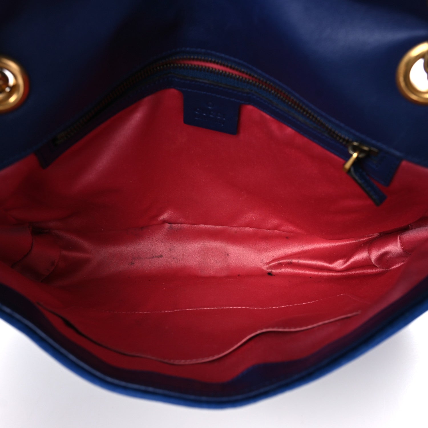Gucci Velvet Matelasse Medium GG Marmont Shoulder Bag Cobalt Blue 5 of 9