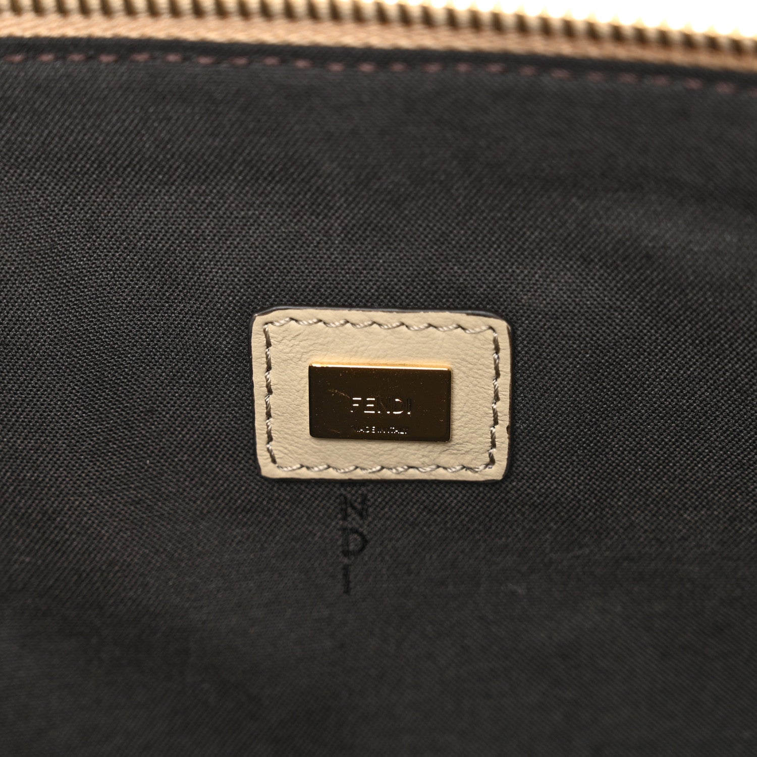 Fendi Suede Vitello Grace Micro FF Large Flat Pouch Nude Spring Maya 6 of 7