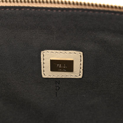 Fendi Suede Vitello Grace Micro FF Large Flat Pouch Nude Spring Maya 6 of 7