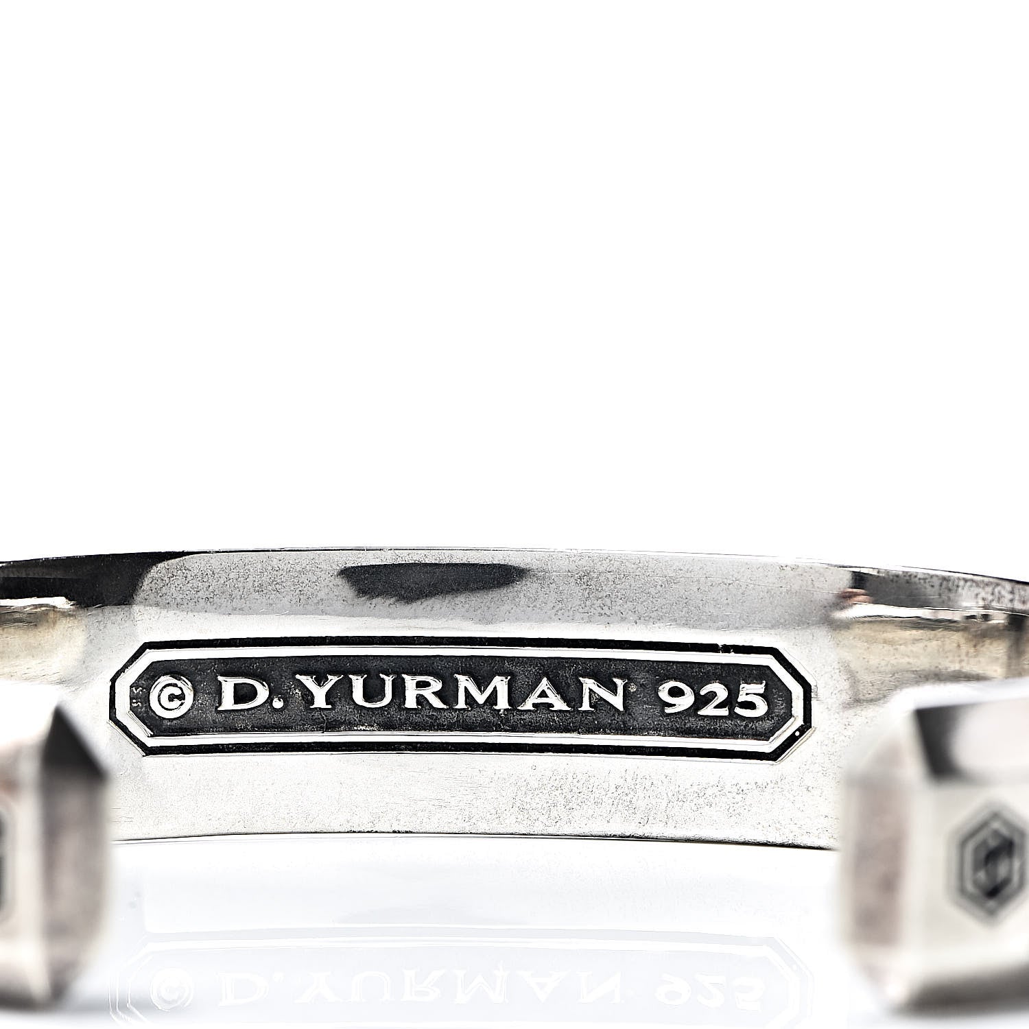 David Yurman Sterling Silver Forged Carbon Mens Cuff Bracelet 4 of 5